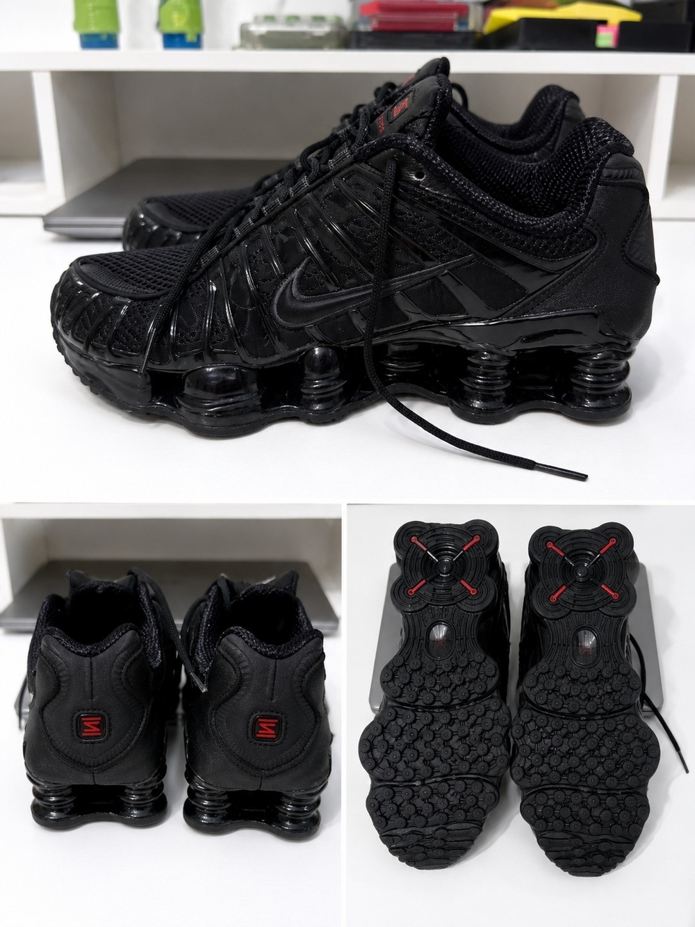 Nike Men's Shox Running Shoes - Black